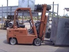 Forklift forks inspection